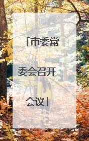 市委常委会召开会议