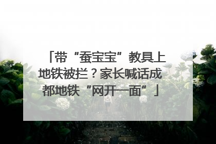 带“蚕宝宝”教具上地铁被拦？家长喊话成都地铁“网开一面”