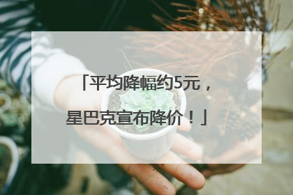 平均降幅约5元，星巴克宣布降价！