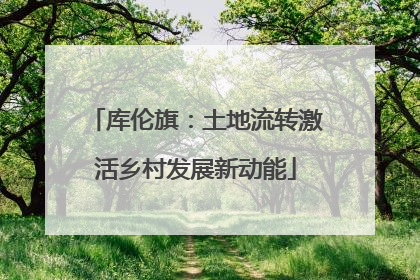 库伦旗：土地流转激活乡村发展新动能