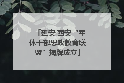 延安·西安“军休干部思政教育联盟”揭牌成立