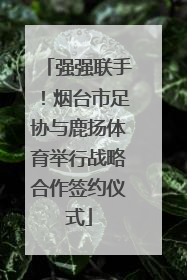 强强联手！烟台市足协与鹿扬体育举行战略合作签约仪式
