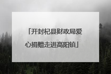 开封杞县财政局爱心捐赠走进高阳镇