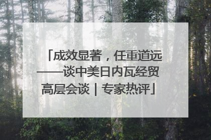 成效显著，任重道远——谈中美日内瓦经贸高层会谈｜专家热评