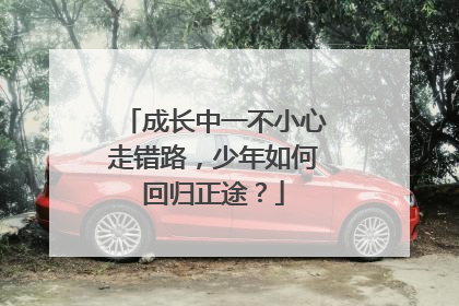 成长中一不小心走错路，少年如何回归正途？