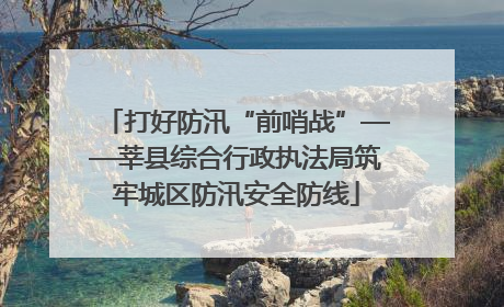 打好防汛“前哨战”——莘县综合行政执法局筑牢城区防汛安全防线