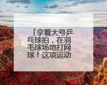 拿着大号乒乓球拍，在羽毛球场地打网球！这项运动正风靡江城