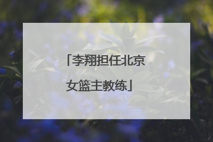 李翔担任北京女篮主教练