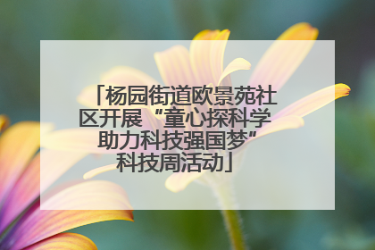 杨园街道欧景苑社区开展“童心探科学 助力科技强国梦”科技周活动