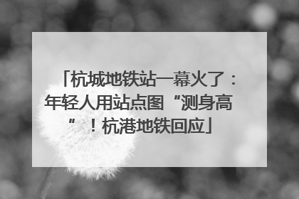 杭城地铁站一幕火了：年轻人用站点图“测身高”！杭港地铁回应