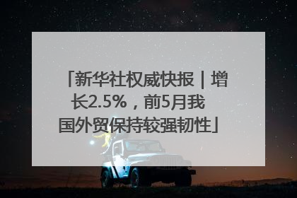 新华社权威快报｜增长2.5%，前5月我国外贸保持较强韧性