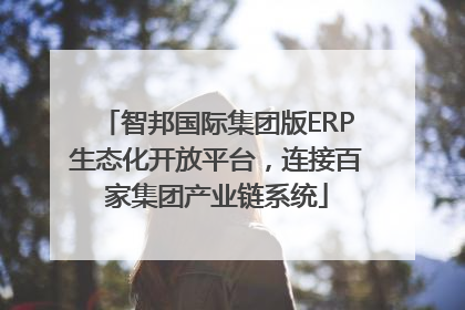 智邦国际集团版ERP生态化开放平台，连接百家集团产业链系统