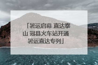 暑运启幕 直达泰山 冠县火车站开通暑运直达专列