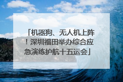 机器狗、无人机上阵！深圳福田举办综合应急演练护航十五运会