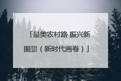 最美农村路 振兴新图景（新时代画卷）