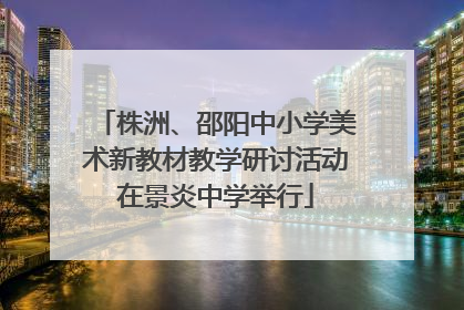 株洲、邵阳中小学美术新教材教学研讨活动在景炎中学举行