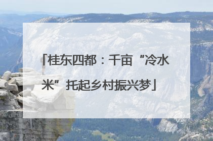 桂东四都：千亩“冷水米”托起乡村振兴梦