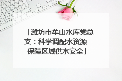 潍坊市牟山水库党总支：科学调配水资源 保障区域供水安全