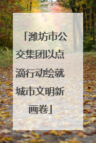 潍坊市公交集团以点滴行动绘就城市文明新画卷