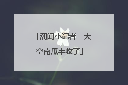 潮闻小记者｜太空南瓜丰收了