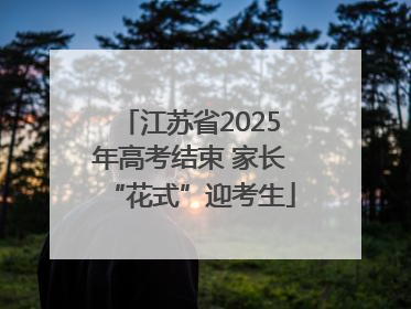 江苏省2025年高考结束 家长“花式”迎考生