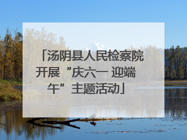 汤阴县人民检察院开展“庆六一 迎端午”主题活动