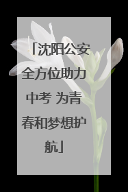 沈阳公安全方位助力中考 为青春和梦想护航