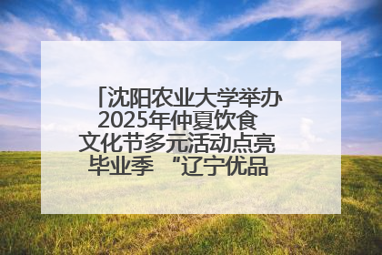 沈阳农业大学举办2025年仲夏饮食文化节多元活动点亮毕业季 “辽宁优品”进校园首站启动