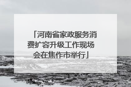 河南省家政服务消费扩容升级工作现场会在焦作市举行