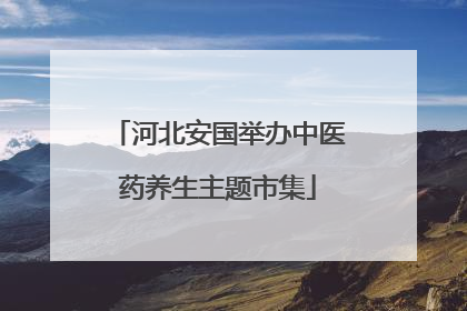 河北安国举办中医药养生主题市集