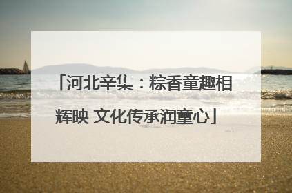 河北辛集：粽香童趣相辉映 文化传承润童心