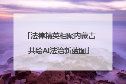法律精英相聚内蒙古 共绘AI法治新蓝图