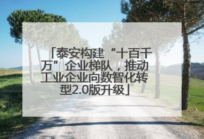 泰安构建“十百千万”企业梯队，推动工业企业向数智化转型2.0版升级