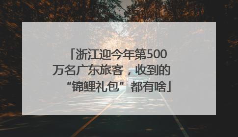 浙江迎今年第500万名广东旅客，收到的“锦鲤礼包”都有啥