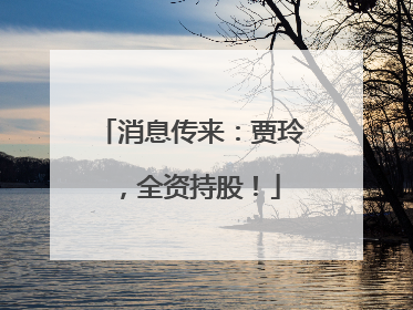 消息传来：贾玲，全资持股！