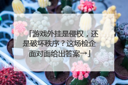游戏外挂是侵权，还是破坏秩序？这场检企面对面给出答案→