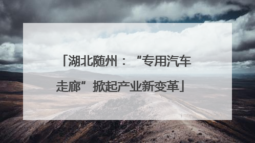 湖北随州：“专用汽车走廊”掀起产业新变革
