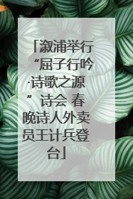 溆浦举行“屈子行吟·诗歌之源”诗会 春晚诗人外卖员王计兵登台