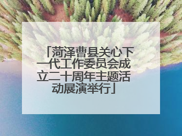 菏泽曹县关心下一代工作委员会成立二十周年主题活动展演举行