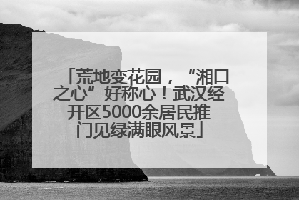 荒地变花园，“湘口之心”好称心！武汉经开区5000余居民推门见绿满眼风景