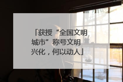 获授“全国文明城市”称号文明 兴化，何以动人