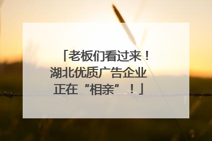 老板们看过来！湖北优质广告企业正在“相亲”！