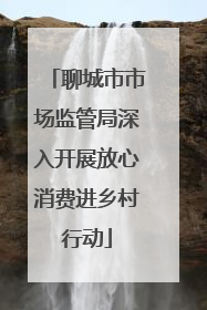 聊城市市场监管局深入开展放心消费进乡村行动