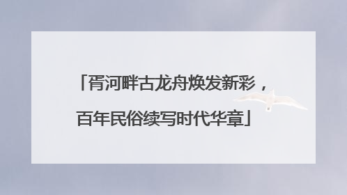 胥河畔古龙舟焕发新彩，百年民俗续写时代华章