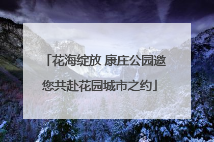 花海绽放 康庄公园邀您共赴花园城市之约