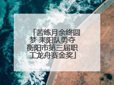 苦练月余终圆梦 耒阳队勇夺衡阳市第三届职工龙舟赛金奖