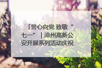 警心向党 致敬“七一”｜漳州高新公安开展系列活动庆祝建党104周年