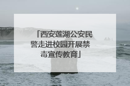 西安莲湖公安民警走进校园开展禁毒宣传教育