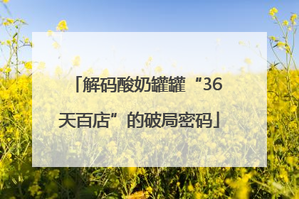 解码酸奶罐罐“36天百店”的破局密码