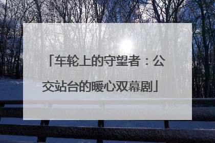 车轮上的守望者：公交站台的暖心双幕剧